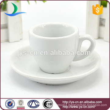 Porcelain white Ceramic Cup With Saucer stands